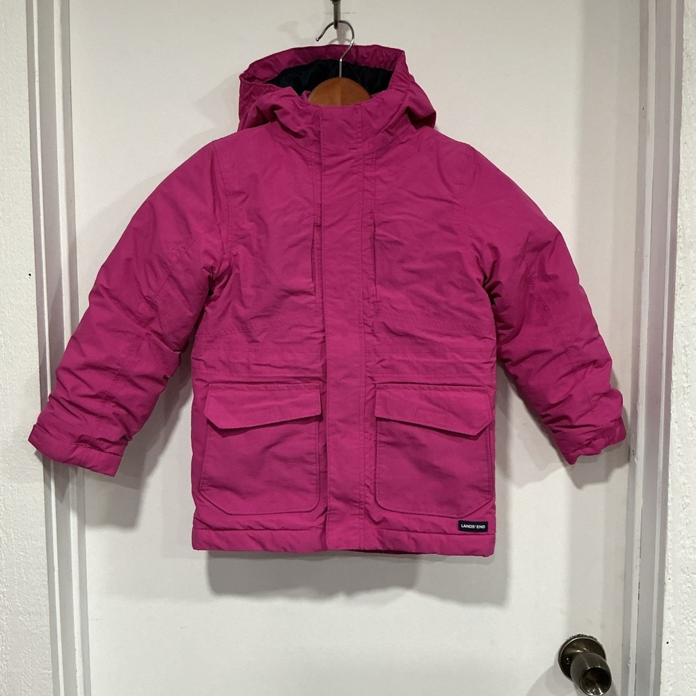 Lands End Squall Pink 3-in-1 Winter Jacket, Girls, XS, Waterproof